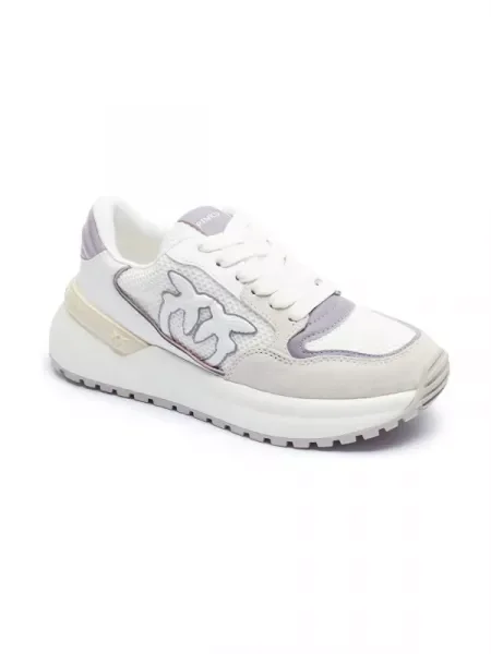 Pinko Bőr sneakers tornacipő GEM 07 fehér
