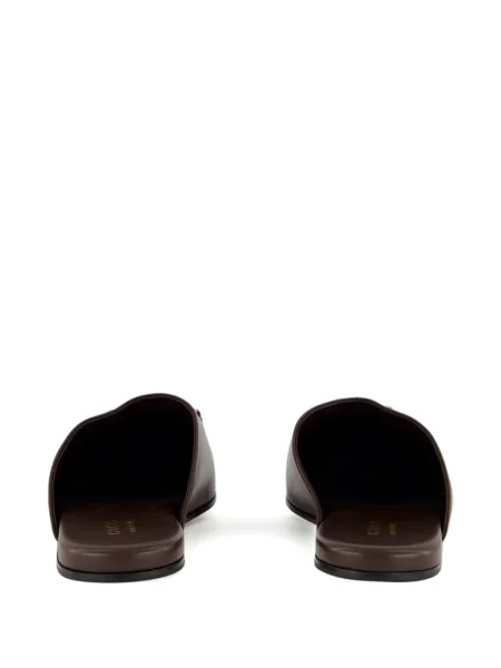 Papuci tip mules Gucci maro