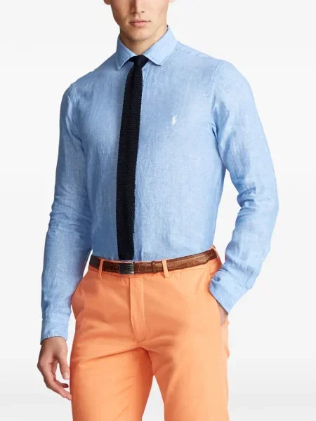 Tricou polo Polo Ralph Lauren cu glugă cu blană cu broderie roșu