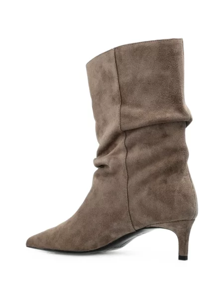 Cizme scurte Black Suede Studio din piele de căprioară negru