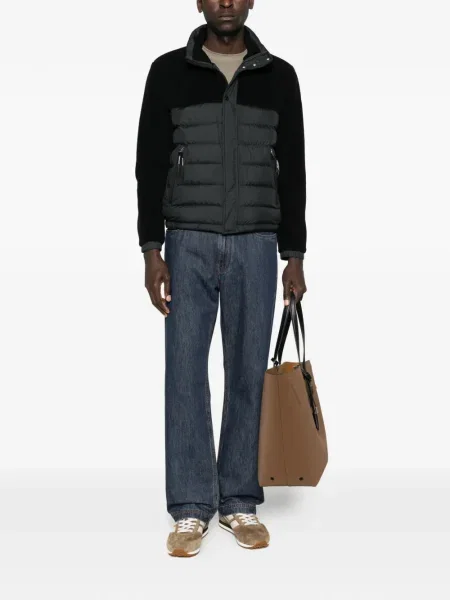 Geacă Moncler din fleece negru