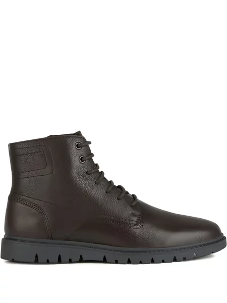 Botine Geox cu șireturi din dantelă maro