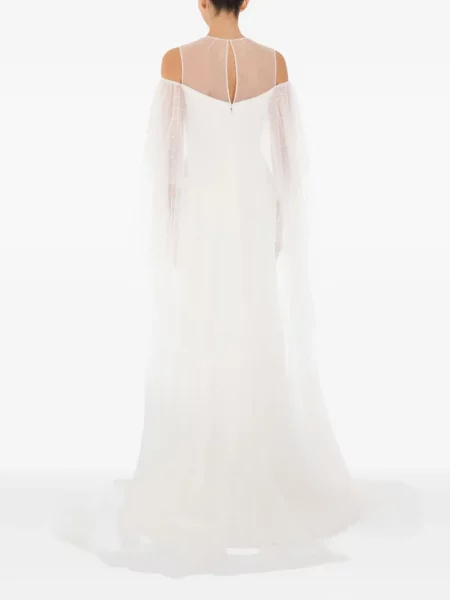 Rochie Jenny Packham cu volane de costum alb