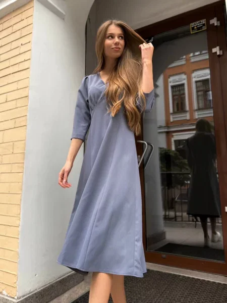 Сукня міді LadyLike сірий