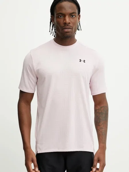 Тениска за трениране Under Armour UA Tech Geotessa с десен розово