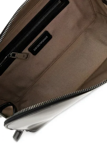 Geantă shopper Emporio Armani cu imagine negru