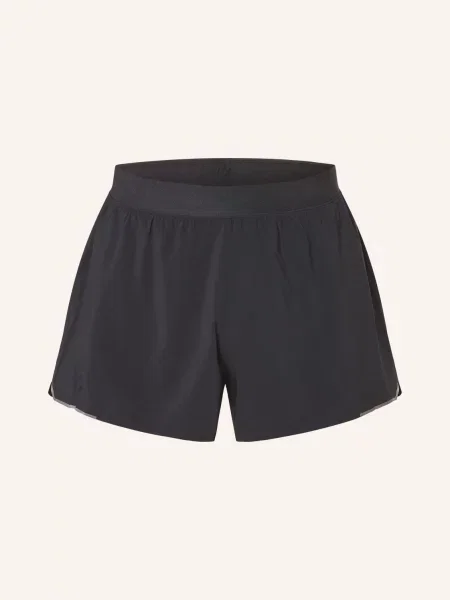 Lululemon Szorty Treningowe 2 W 1 Fast And Free Split schwarz czarne