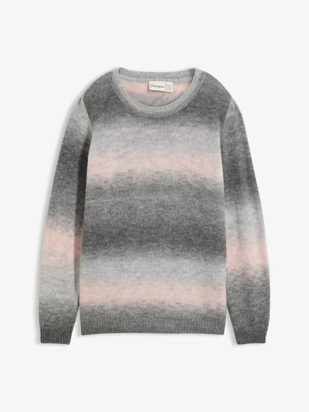 Sweter w cieniowanym kolorze różowy
