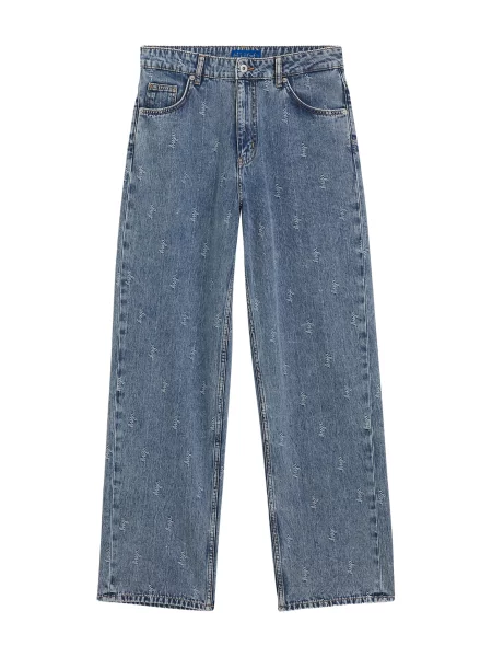 HUGO Jeans Leni albastru denim alb