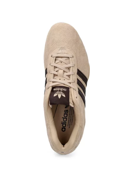Geacă Adidas cu șireturi din piele de căprioară alb