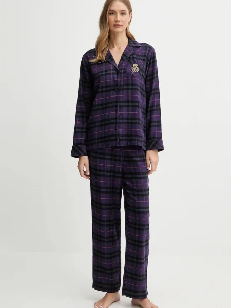 Пижама Lauren Ralph Lauren дамска лилаво виолетово
