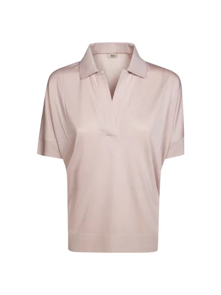 Dzianinowe polo Herno różowe