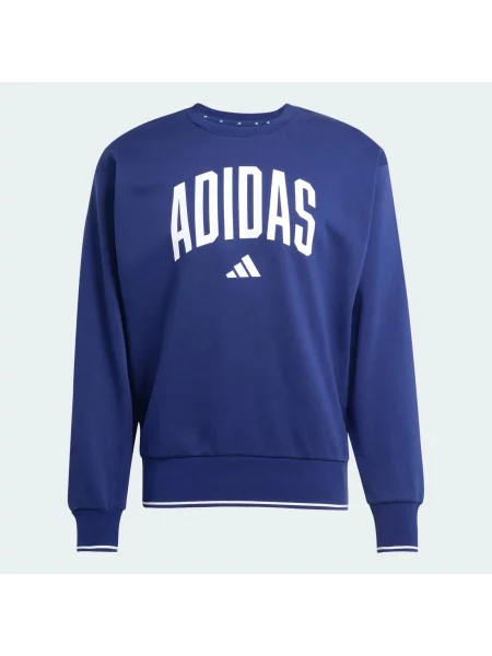 Bluza polarowa ADIDAS M COLLEGIATE SW Niebieski biała