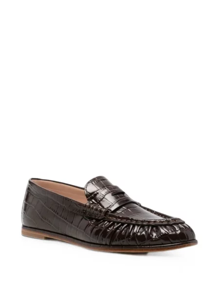 Pantofi loafer Stuart Weitzman din piele maro