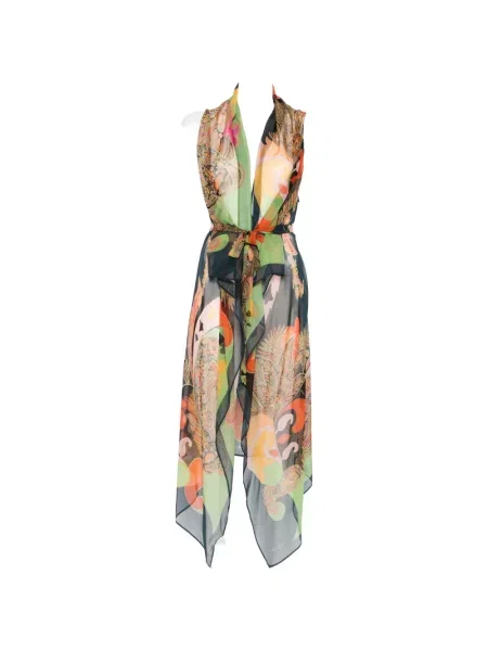 Płaszcz Etro z nadrukiem z wzorem paisley niebieski