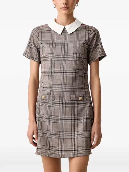 Rochie mini Silvian Heach în carouri maro