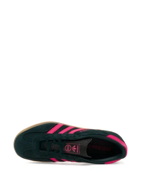 Sneakerși Adidas Campus cu imagine alergare din piele de căprioară negru