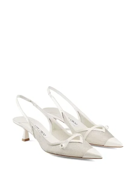 Lodičky Jimmy Choo s otevřenou patou stříbrné