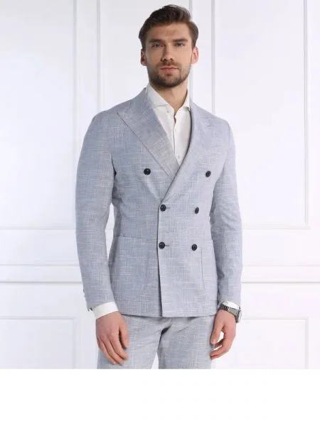 Windsor Sacou 13 | Shaped fit cu adaos de lână albastru