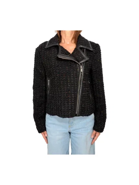 Kurtka Hugo Boss tweedowa czarna