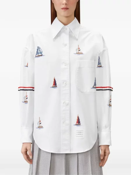 Cămașă Thom Browne alb