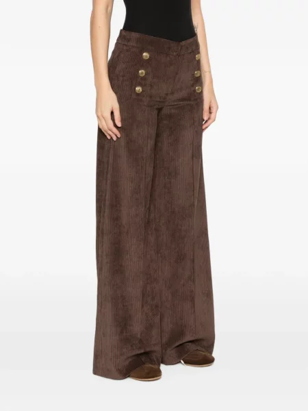 Pantaloni Seductive de catifea cord maro