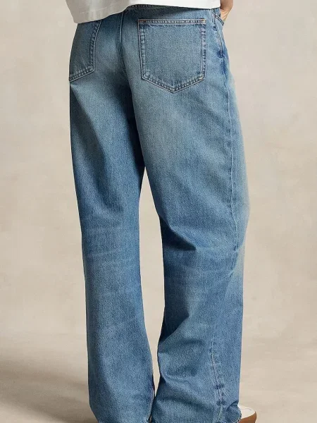 Polo Ralph Lauren rifle wide leg dámske modrá