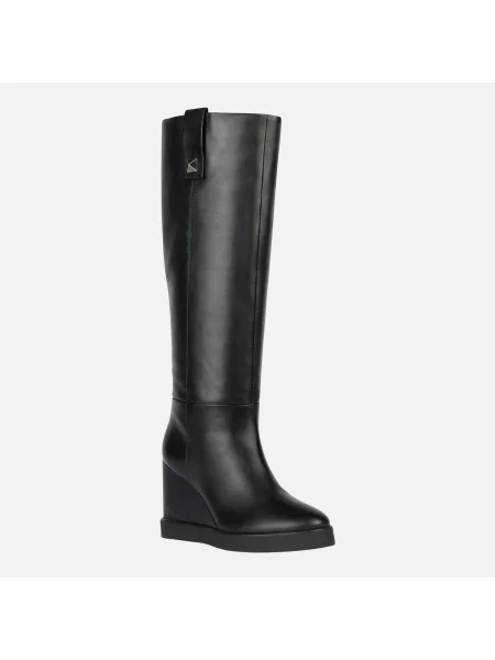 Botine Geox cu pană negru