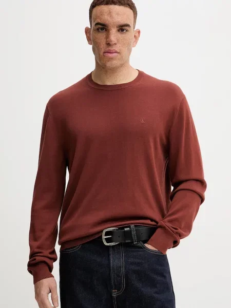 Pulover Calvin Klein oranžna