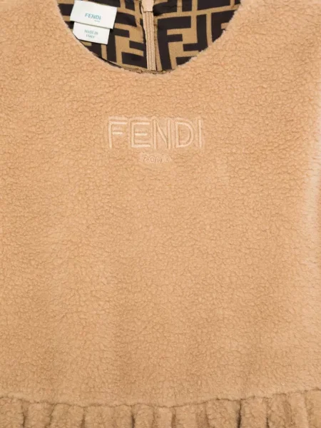 Sukienka dziecięca Fendi brązowa