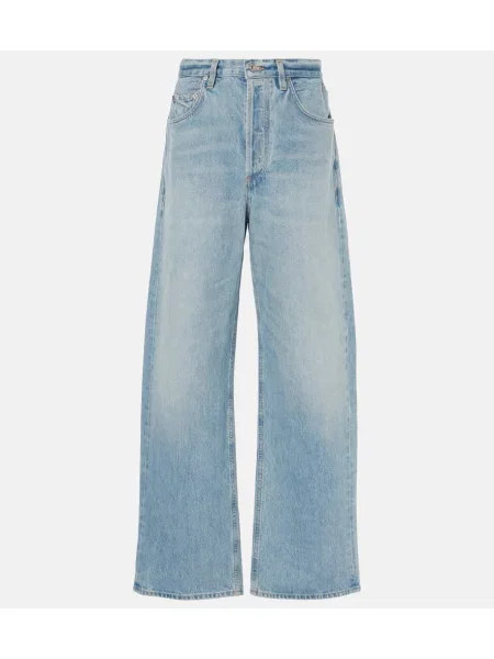 Široke kavbojke Citizens Of Humanity z visokim pasom modra