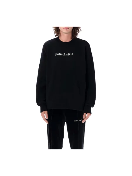 Sweter Palm Angels z logo czarny