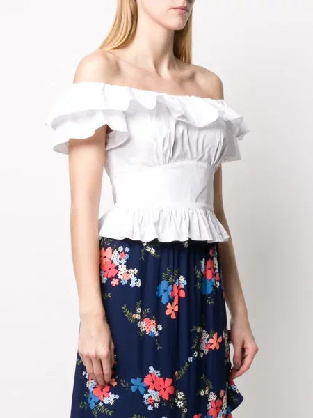 Koszulka Michael Michael Kors z odkrytymi ramionami biała