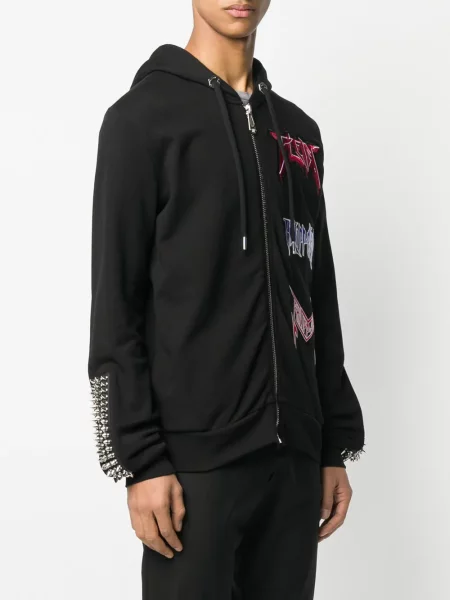 Hoodie Philipp Plein με κέντημα μαύρο