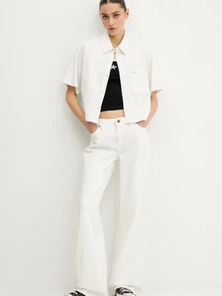 Сорочка Guess Jeans relaxed класичний комір білий