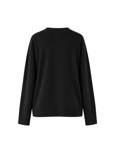 Dzianinowy sweter Solotre czarny
