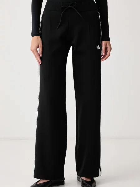 Adidas Originals pantaloni de trening pentru femei Adilenium Season 6 Straight Knit negru
