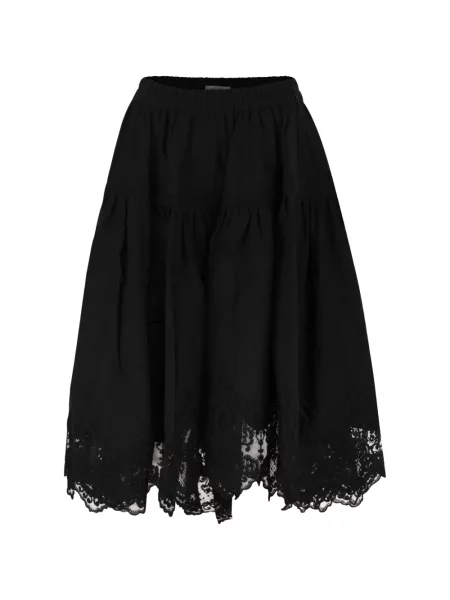 Fustă Maurizio Mykonos cu broderie negru