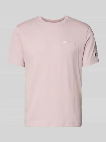 T-shirt z naszywanymi detalami z logo i okrągłym dekoltem Champion