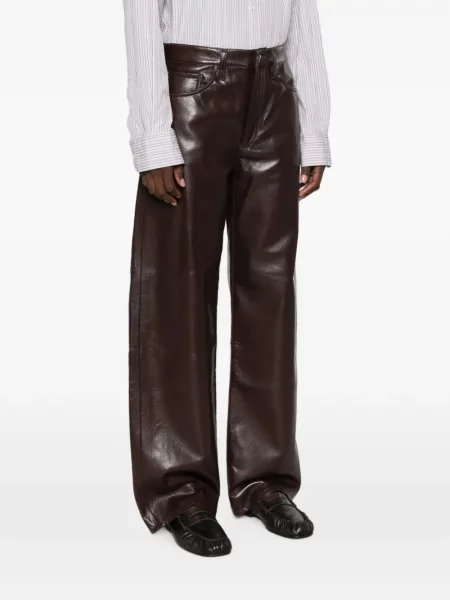 Pantaloni Agolde maro