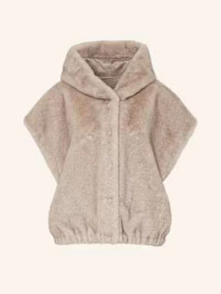 Studio Ar Kurtka Ze Sztucznego Futra Olena beige beżowa