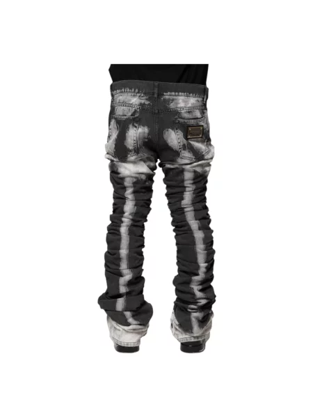 Tie dye jeansy Dolce And Gabbana wiązane białe