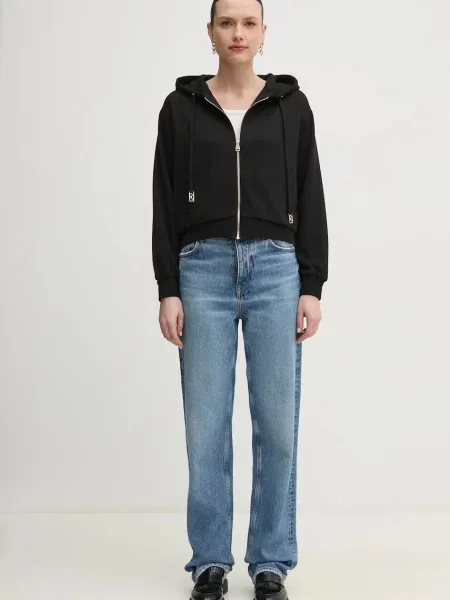 Кофта Gaudi з капюшоном однотонна чорний