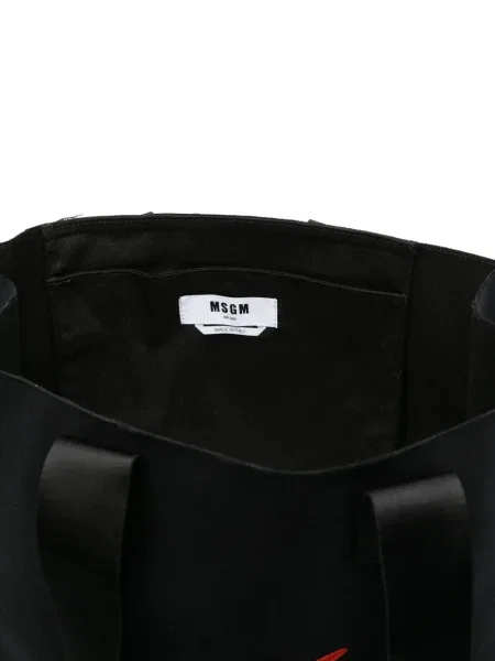 Geantă Msgm cu broderie negru