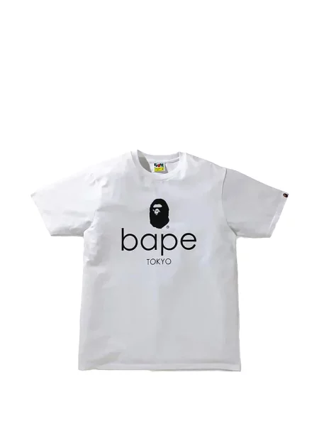 Tricou A Bathing Ape® cu imagine alb