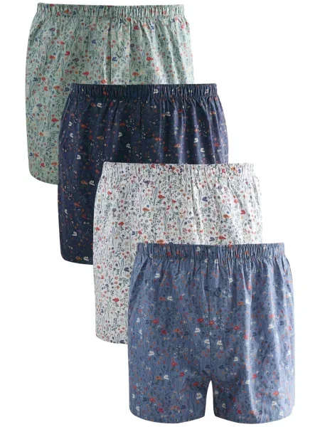 Next Boksarice mornarska / golobje modra / svetlo zelena bela