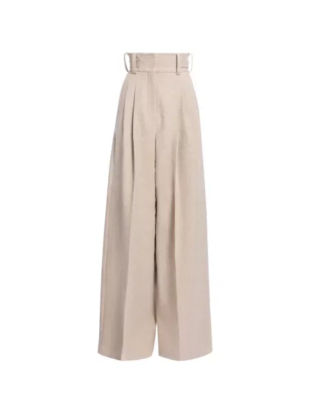 Pantaloni palazzo Elie Saab din canvas