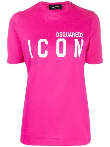 Tricou Dsquared2 cu imagine roz