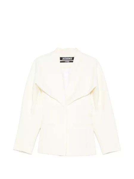 Gulerat geacă Jacquemus alb