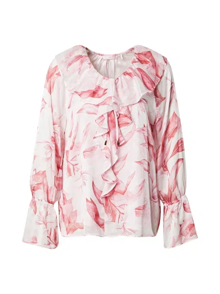 GUESS Bluză LAILA rosé / roz închis alb